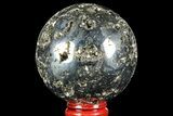 Polished Pyrite Sphere - Peru #97991-1